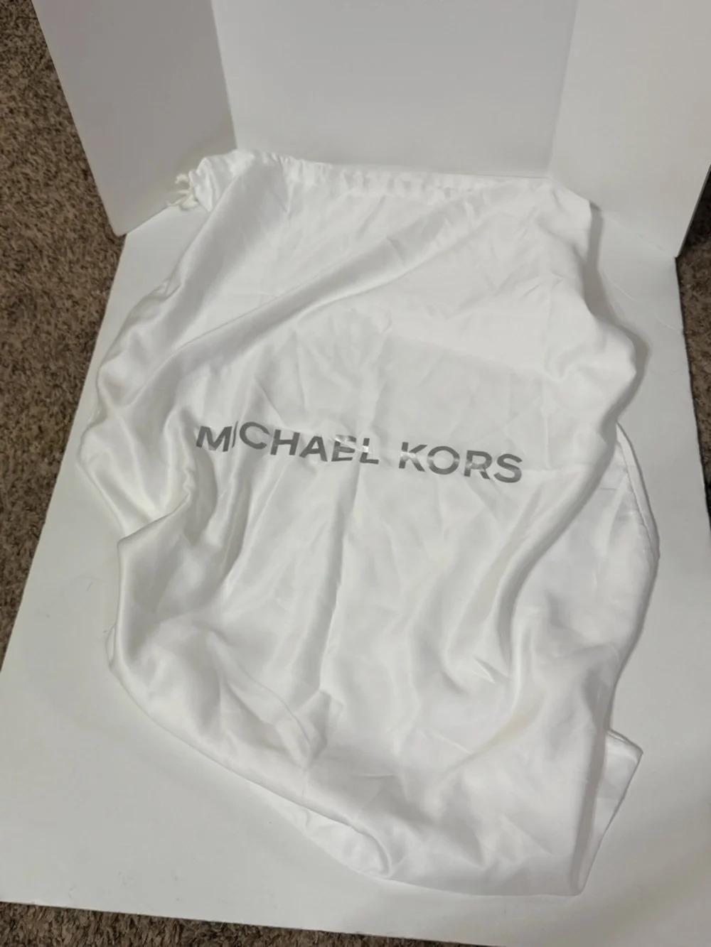 Michael Kors White Drawstring Logo‎ Dust Bag